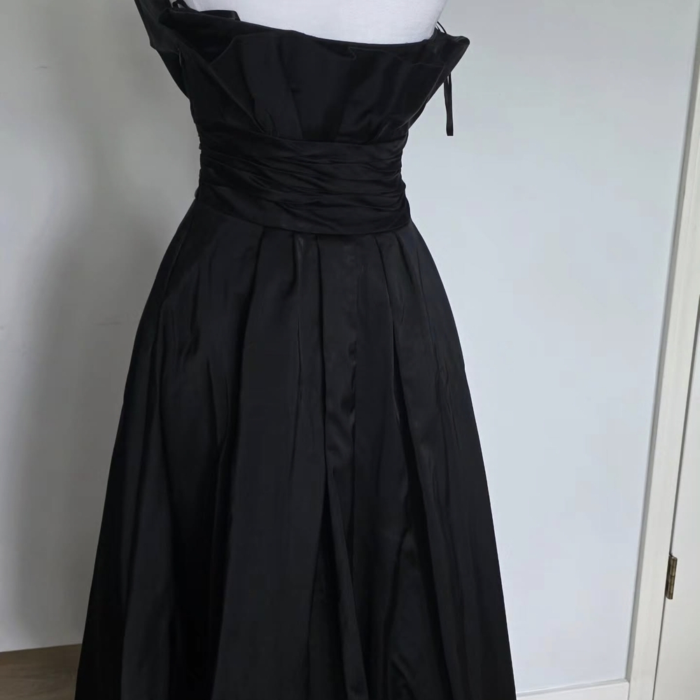 White House Black Market High Low Black Dress - Picture 9 of 10